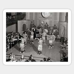 Cabaret Dancers, 1941. Vintage Photo Sticker